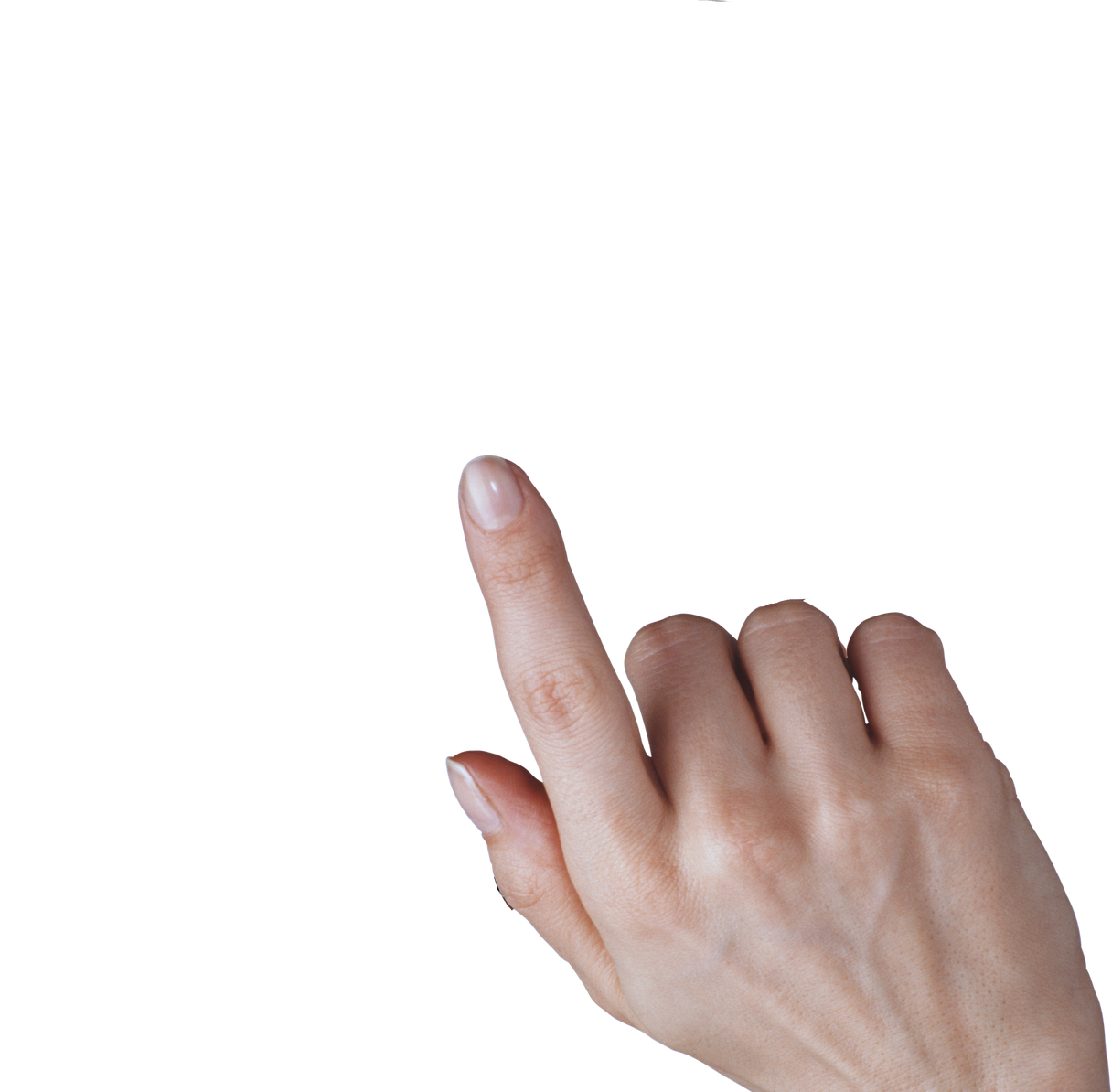 Hand Touching a Smartphone Screen